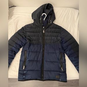 Zara heavy duty puffer jacket with detachable hood
